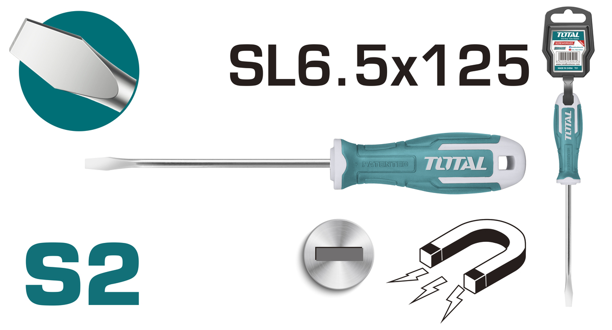 SLOTTED SCREWDRIVER 6.5×125