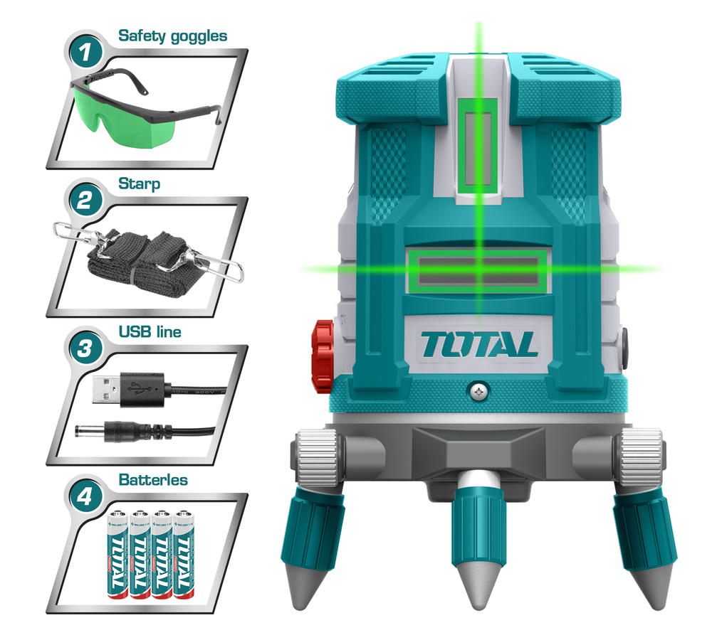 SELF-LEVELING LINE LASER GREEN LASER BEAMS 30 M