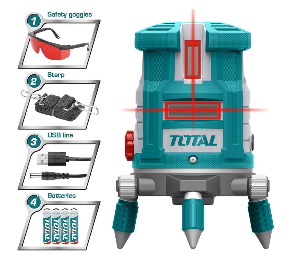 SELF-LEVELING LINE LASER 0-30m RED LASER BEAMS