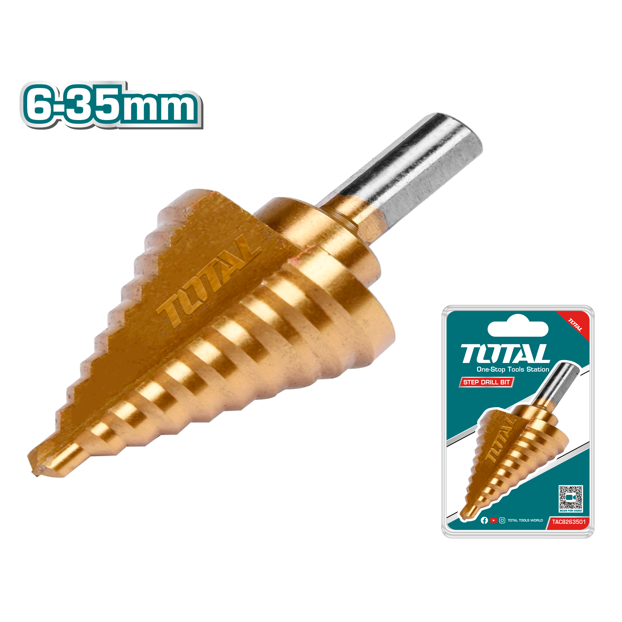 STEP DRILL BIT 6-35 ML