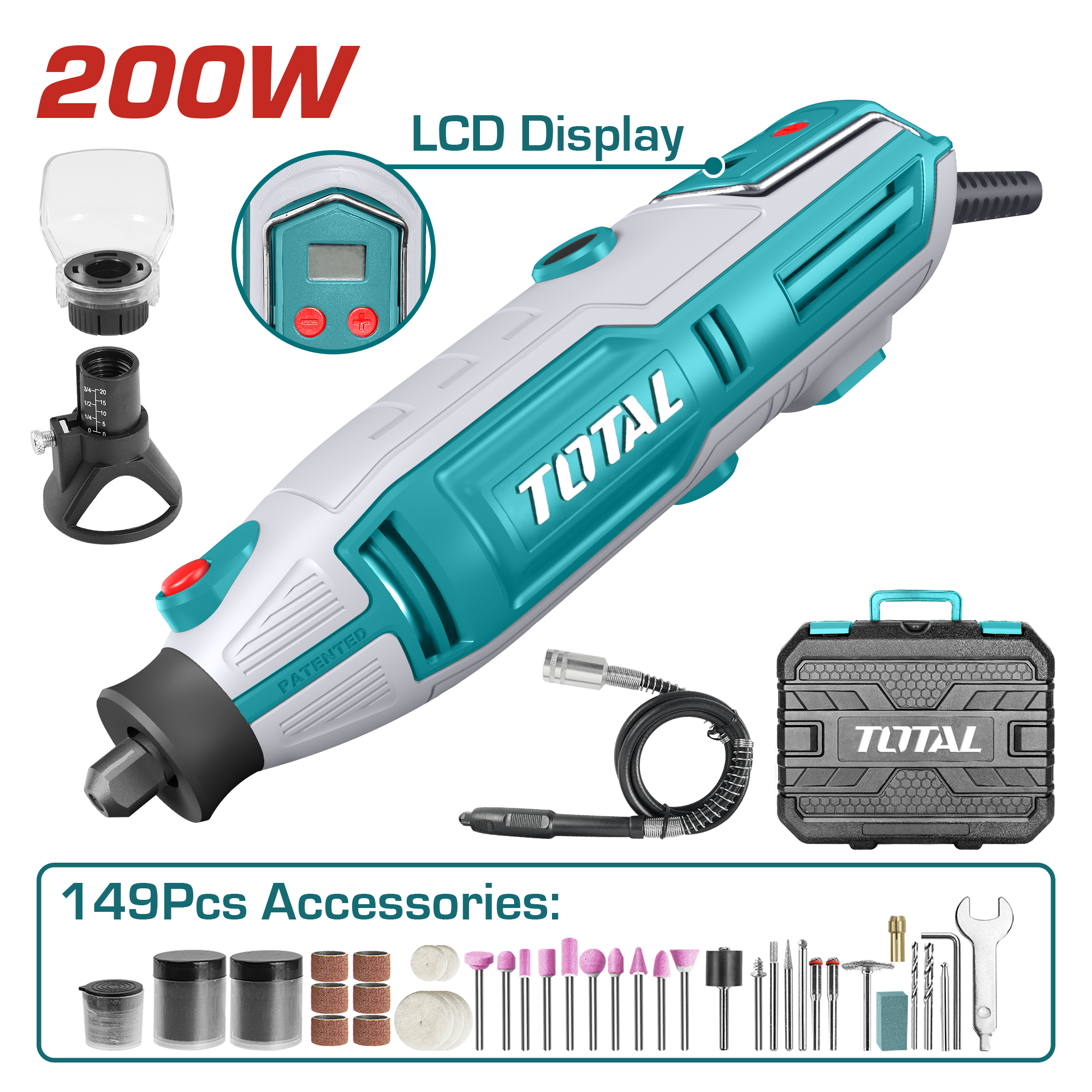 DIGITAL MINI GRINDER 200 WATT