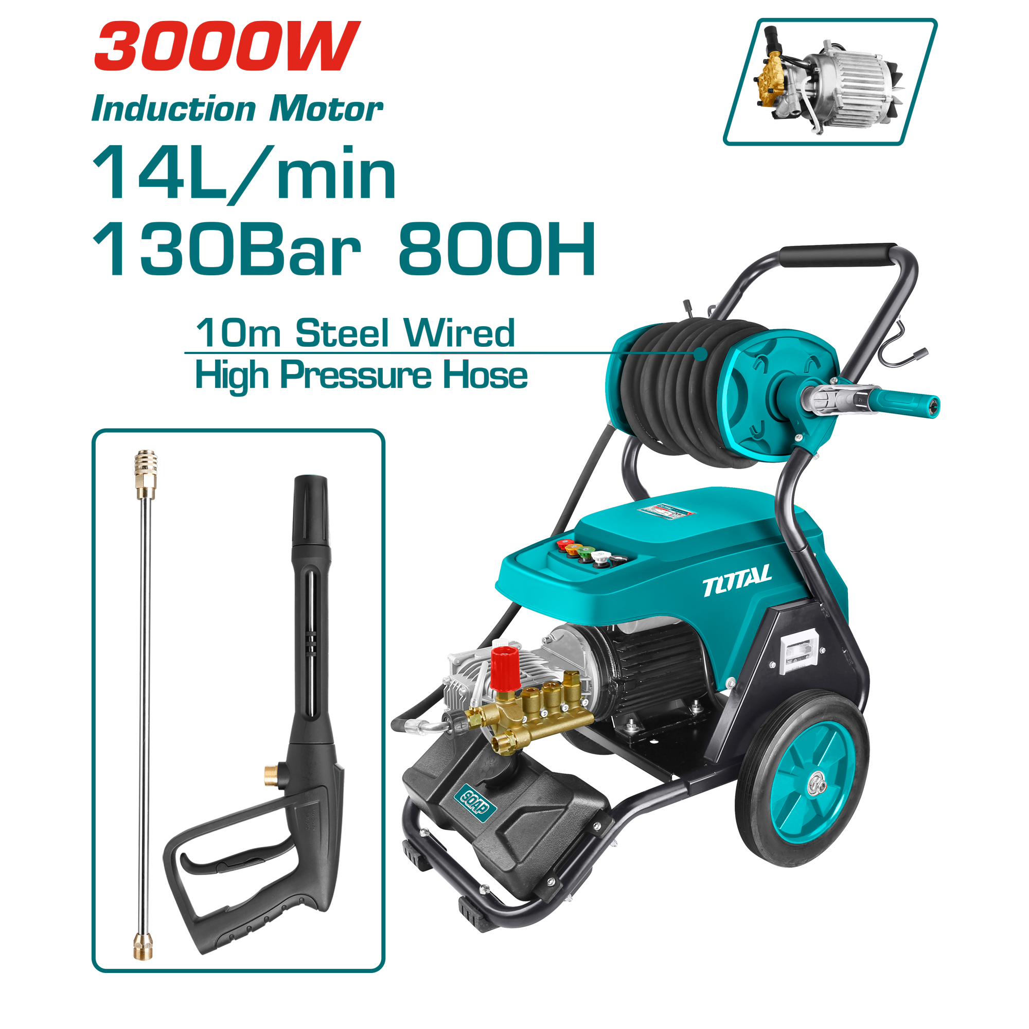 HIGH PRESSURE WASHER 3000 WATT