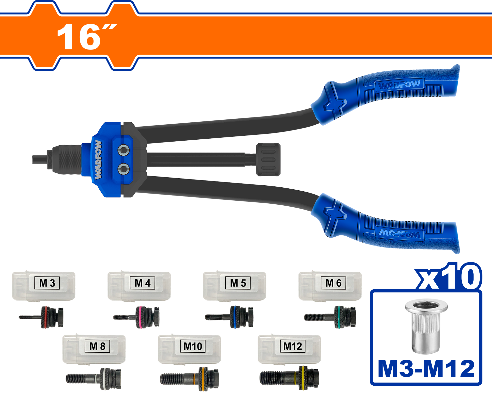 RIVET NUT GUN KIT 3-12 ML