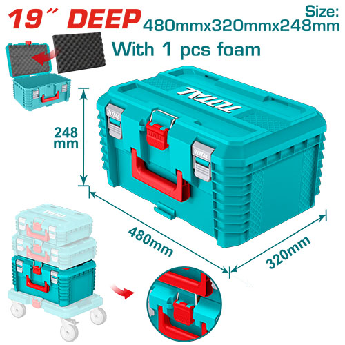 STACKABLE TOOL BOX 19 INCH