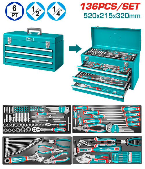 136 PCS TOOL CHEST SET