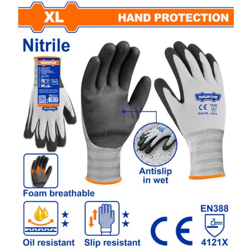 NITRILE FROSTED COATED GLOVES – XL