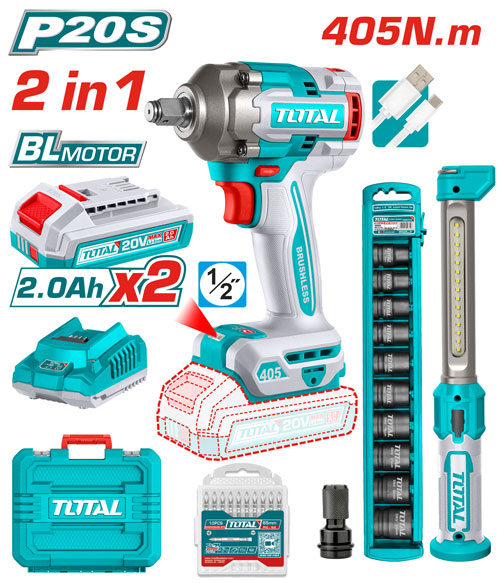 2 PCS CORDLESS COMBO KIT 405 N.M