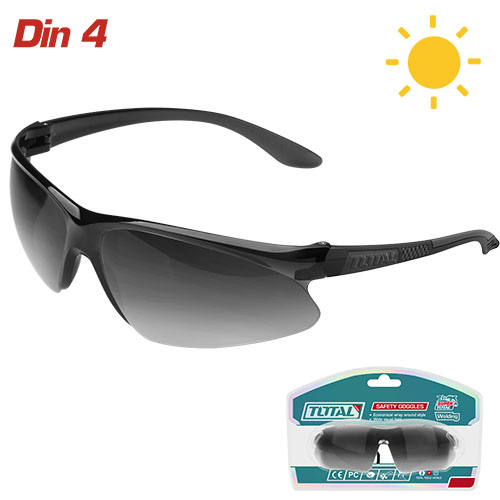 SAFETY GOGGLES DARK SHADE 8 DIN4