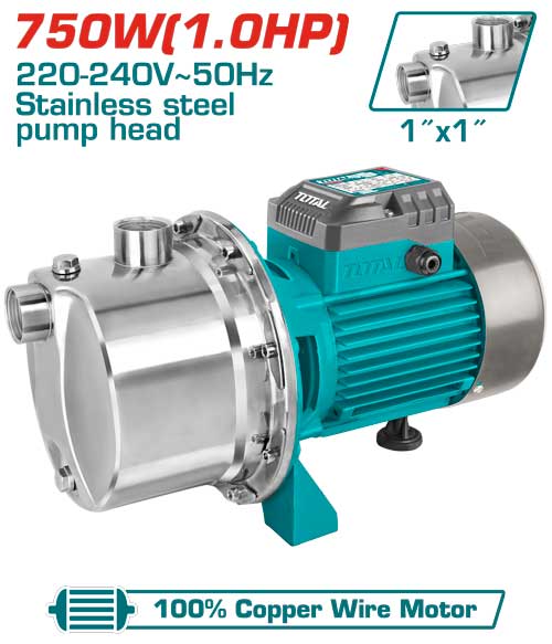 SLEF PRIMING WATER PUMP 1 HP STAINLESS STEEL HEAD