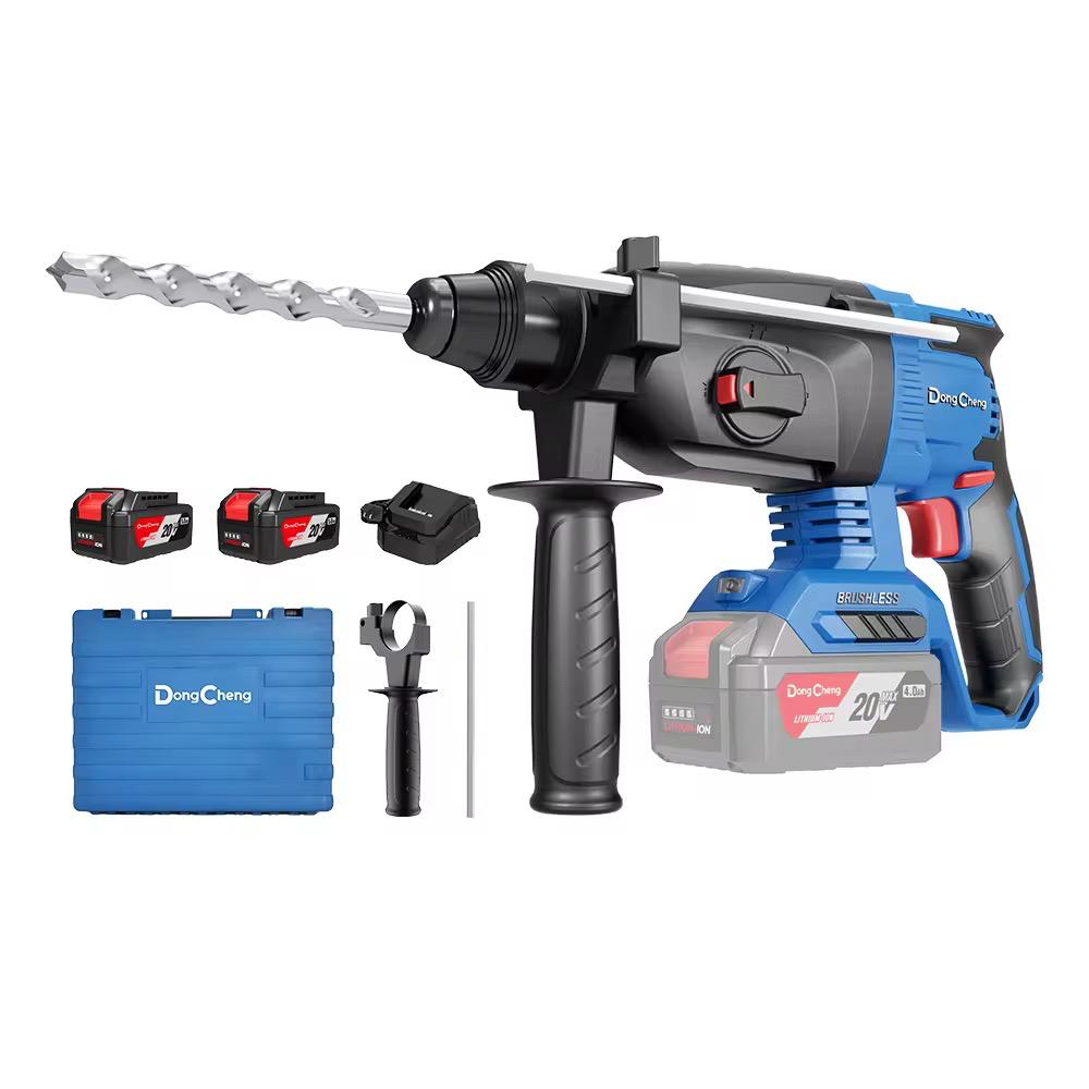 CORDLESS BRUSHLESS ROTARY HAMMER 24 ML 20 VOLT WITH 2 BATTERIES 4 AMP AND CHARGER