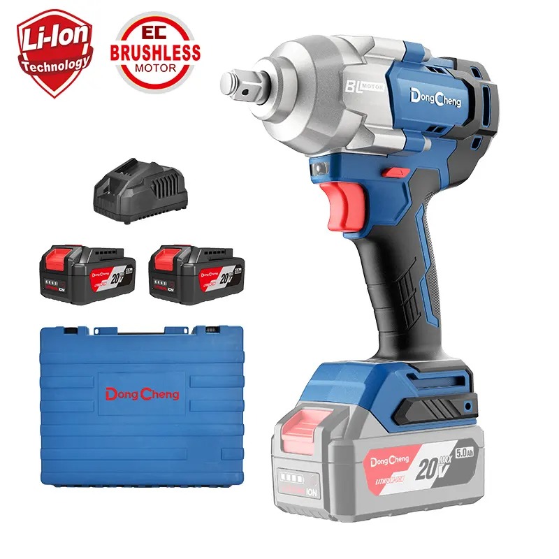 CORDLESS BRUSHLESS IMPACT WRENCH 1/2 INCH 698 NM WITH 2 BATTERIES 5 AMP AND CHARGER