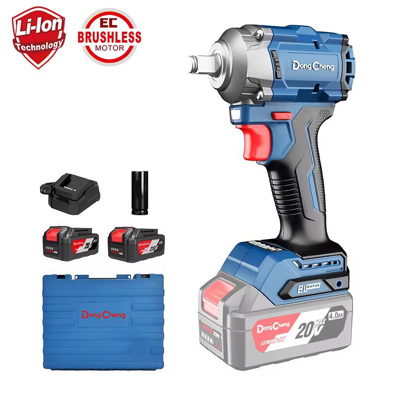 CORDLESS BRUSHLESS IMPACT WRENCH 1/2 INCH 358 NM WITH 2 BATTERIES 4 AMP AND CHARGER