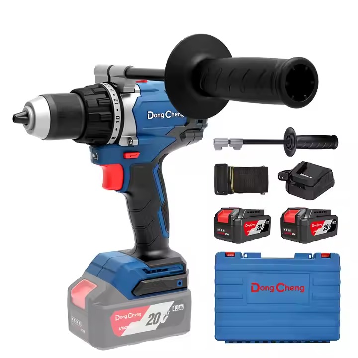 CORDLESS BRUSHLESS DRILL 20 VOLT 120 NM WITH 2 BATTERIES 4 AMP AND CHARGER