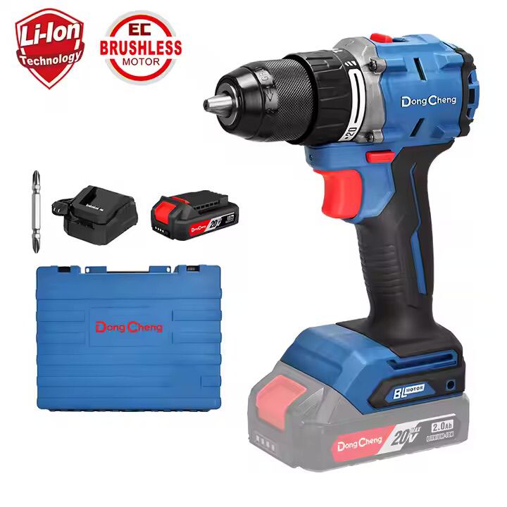 CORDLESS BRUSHLESS IMPACT DRILL 20 VOLT 60 NM WITH ONE BATTERY AND CHARGER