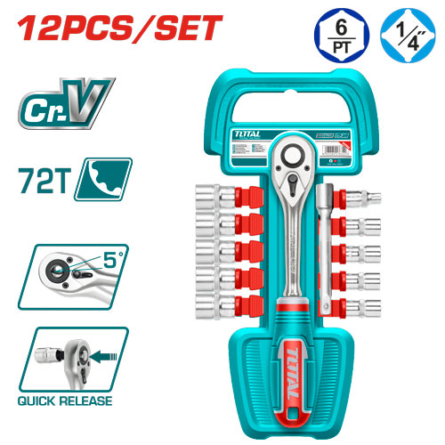 SOCKET SET 1/4 INCH 12 PCS