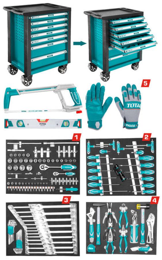 TROLLEY TOOLS SET 162 PCS