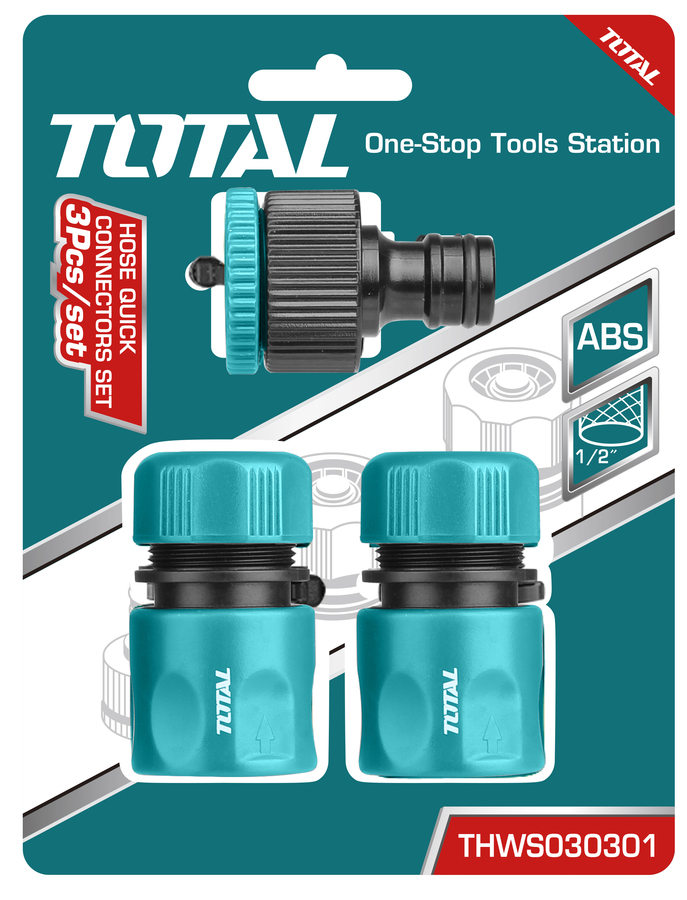 HOSE QUICK CONNECTORS SET 1/2&#8243; 3PCS