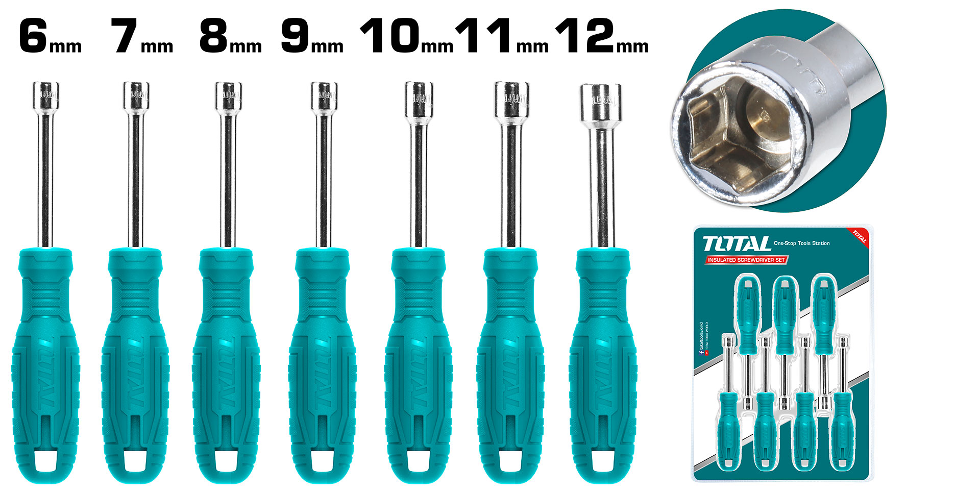 7PCS NUT SCREWDRIVER SET