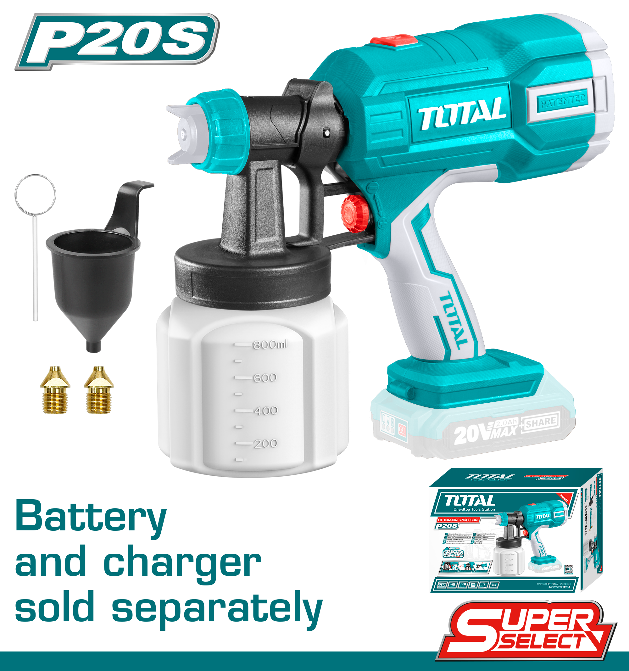 BATTERY SPRAY GUN 20 VOLT