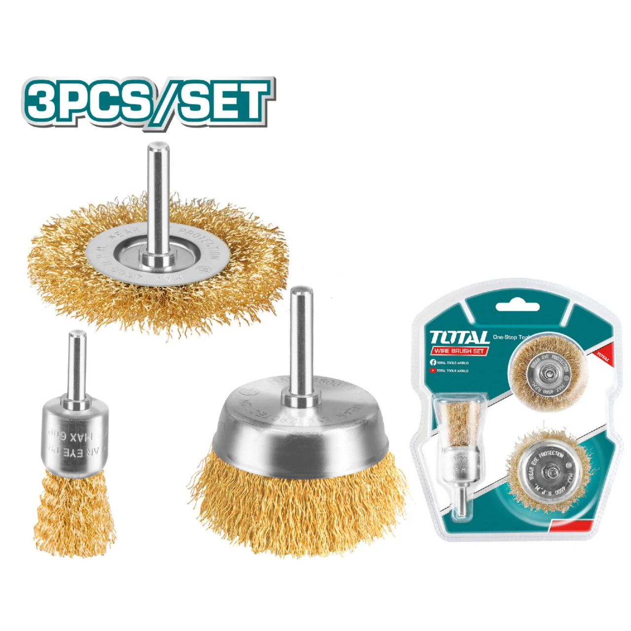 3 PCS WIRE BRUSH SET