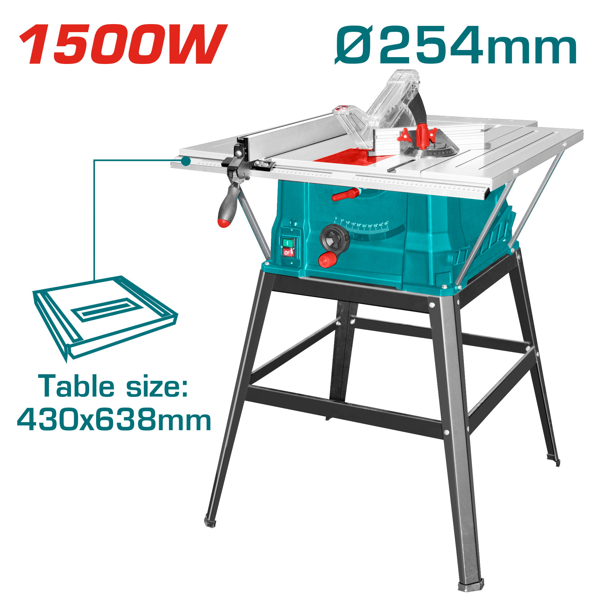 TABLE SAW 10 INCH 1500 WATT 430×638