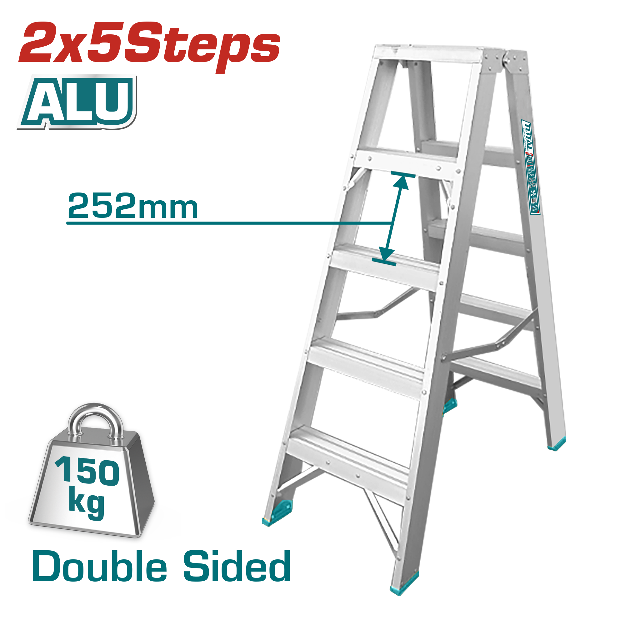 DOUBLE SIDE ALUMINIUM LADDR 1.2 M