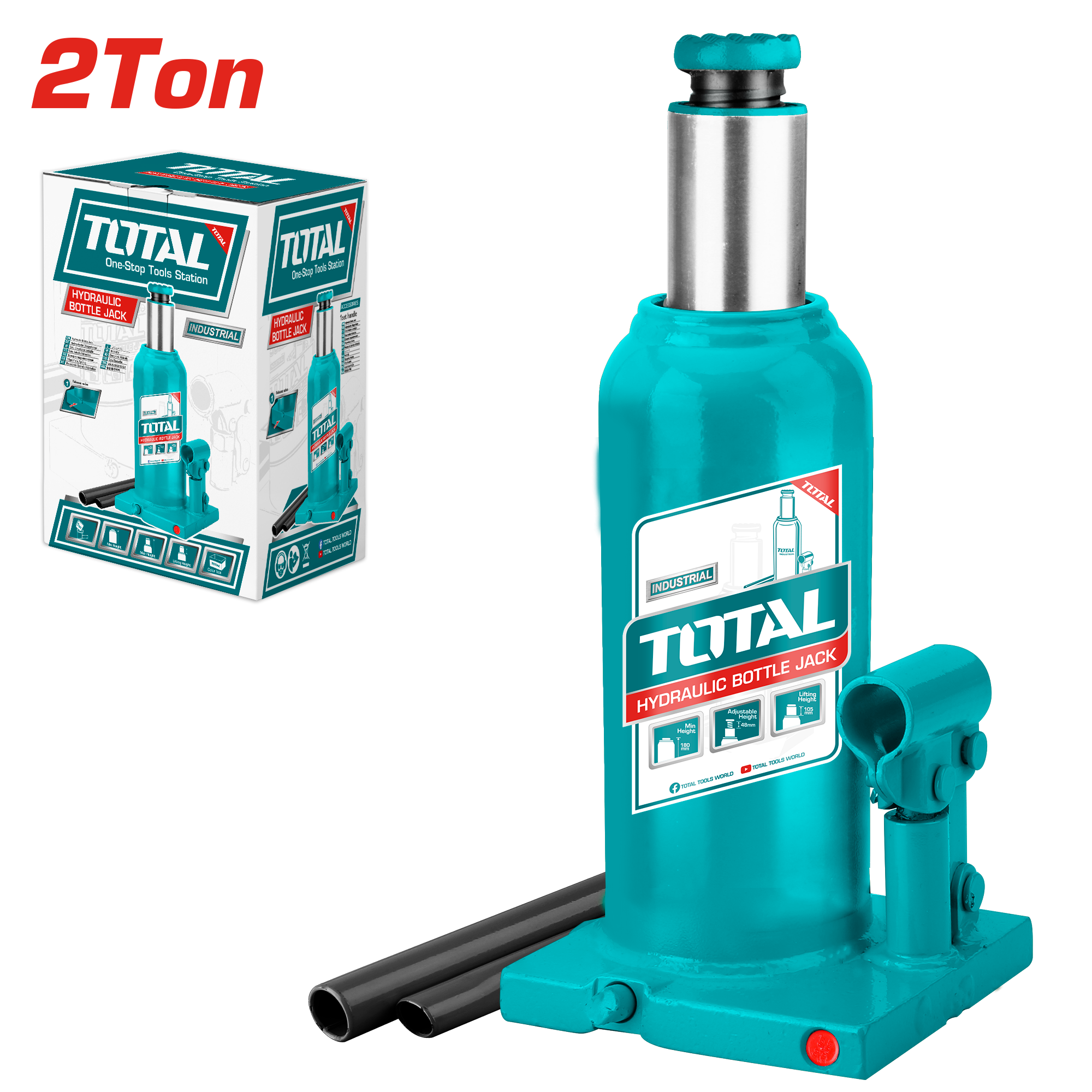 HYDRAULIC BOTTLE JACK 2 TON