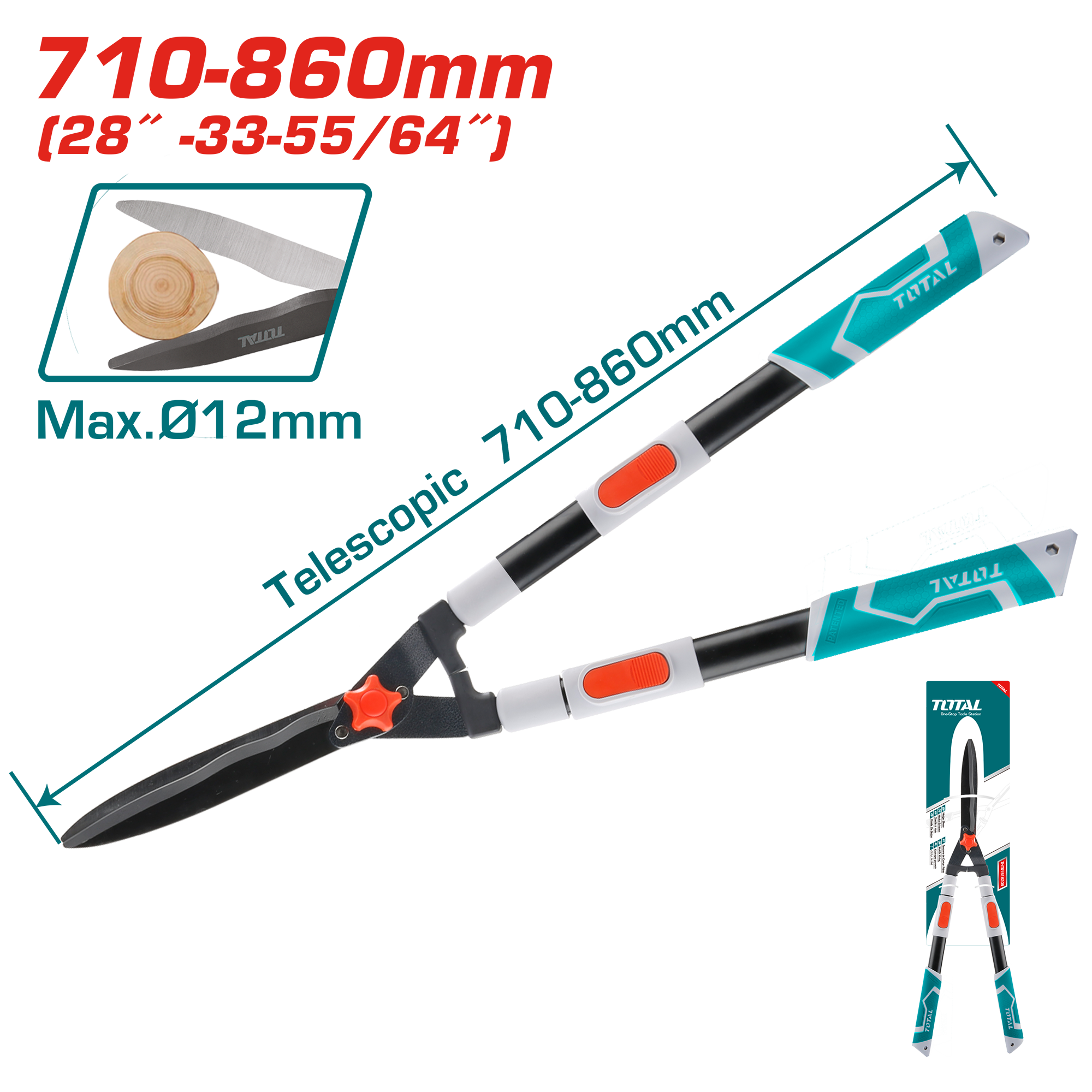 TELESCOPIC HEDGE SHEAR 22 INCH