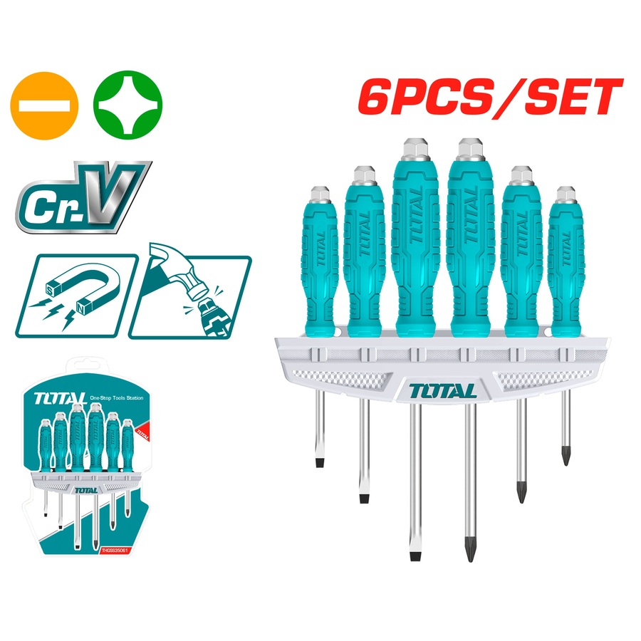 GO THROUGH SCREWDRIVER SET 6 PCS