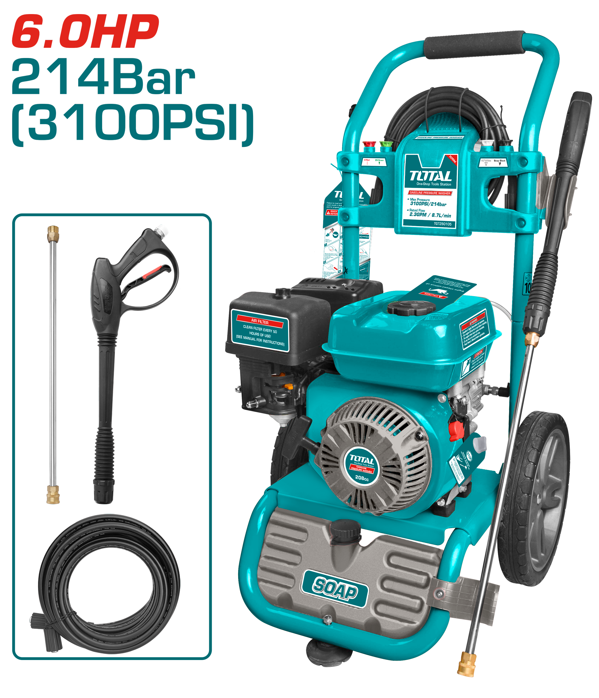 GASOLINE PRESSURE WASHER 216 PAR 6 HP