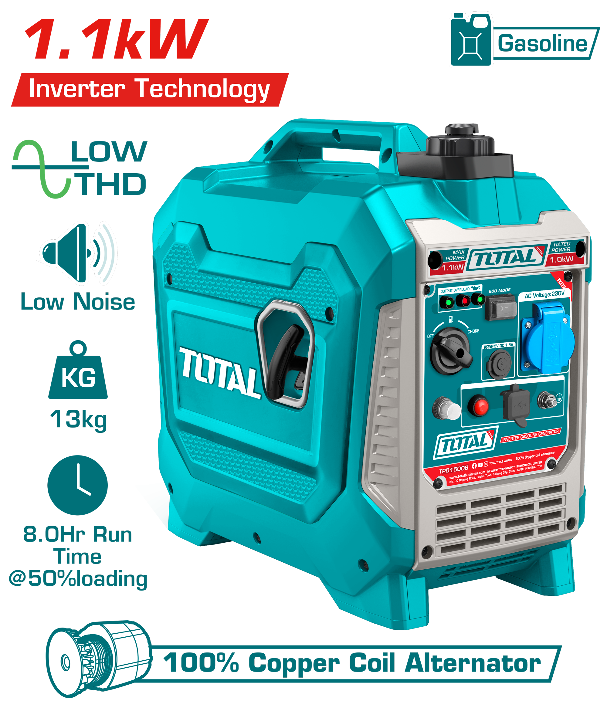 SILENT INVERTER GENERTOR 1.1 KW