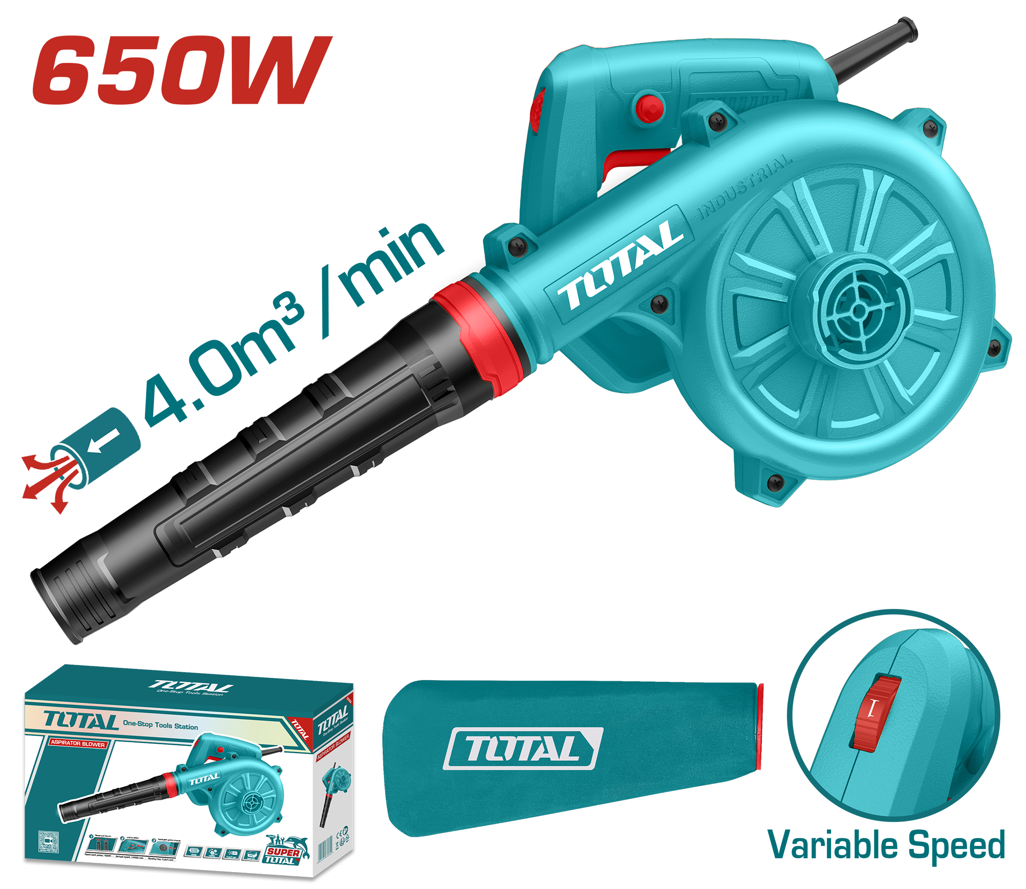 BLOWER 650 WATT 6 SPEEDS