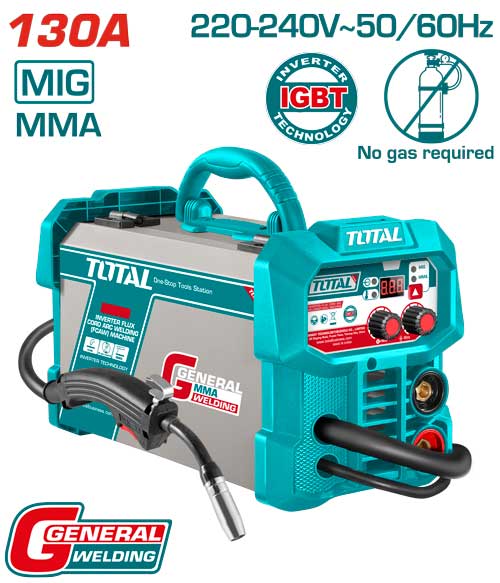 INVERTER FLUX-CORED ARC WELDING (FCAW) MACHINE 130A