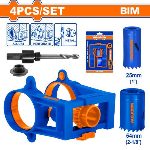 4 PCS DOOR LOCK INSTALLATION HOLE SAW SET WITH PLASTIC GUIDE