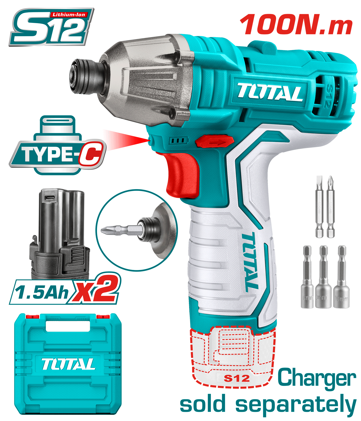 COEDLESS IMPACT DRIVER 12 VOLT TYPE C