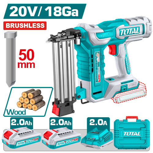 BATTERY NAILER 5 CM WITH 2 BATTERIES AND CHARGER 20 VOLT