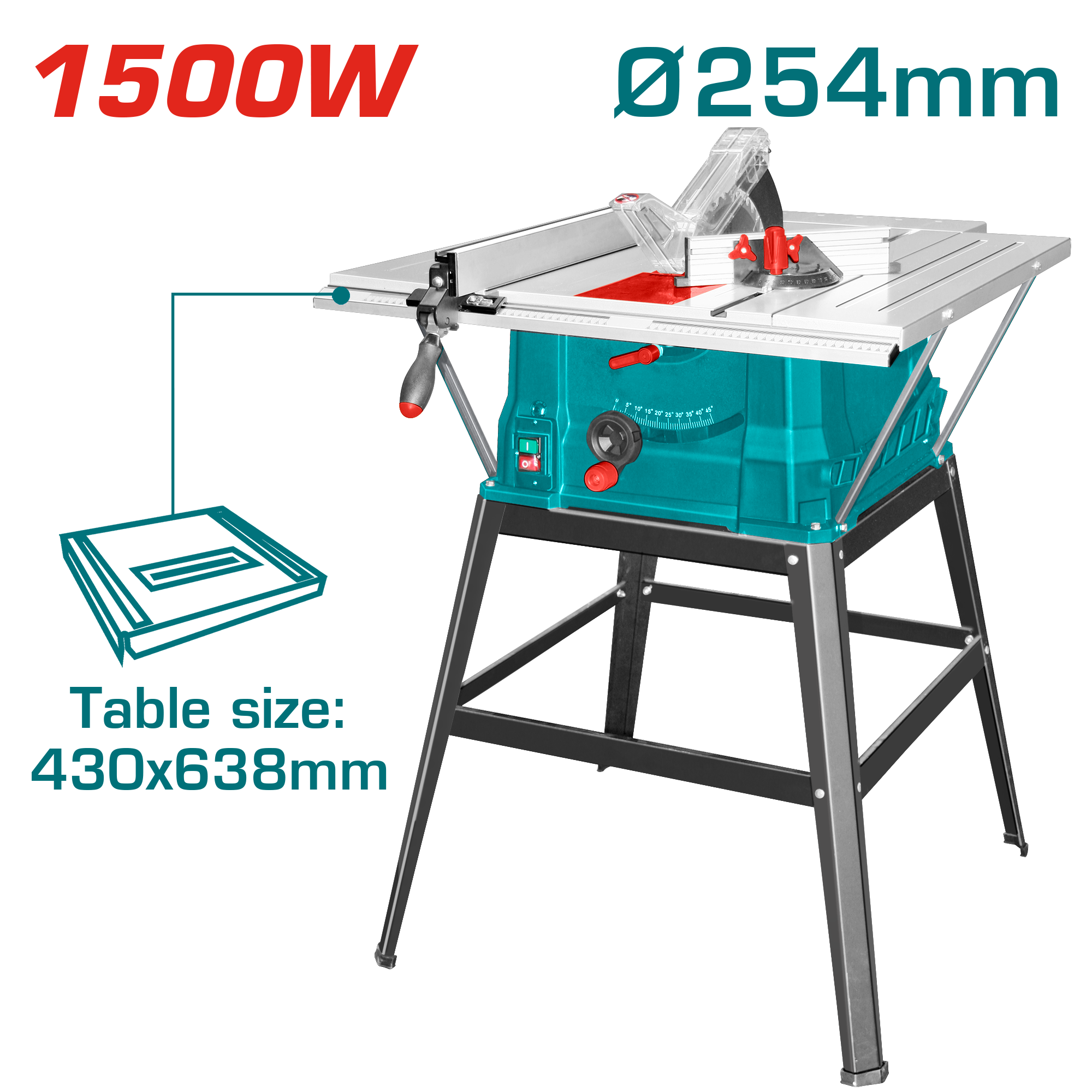 TABLE SAW 10 INCH 1500 WATT 430×638 - AMZ Tools EG