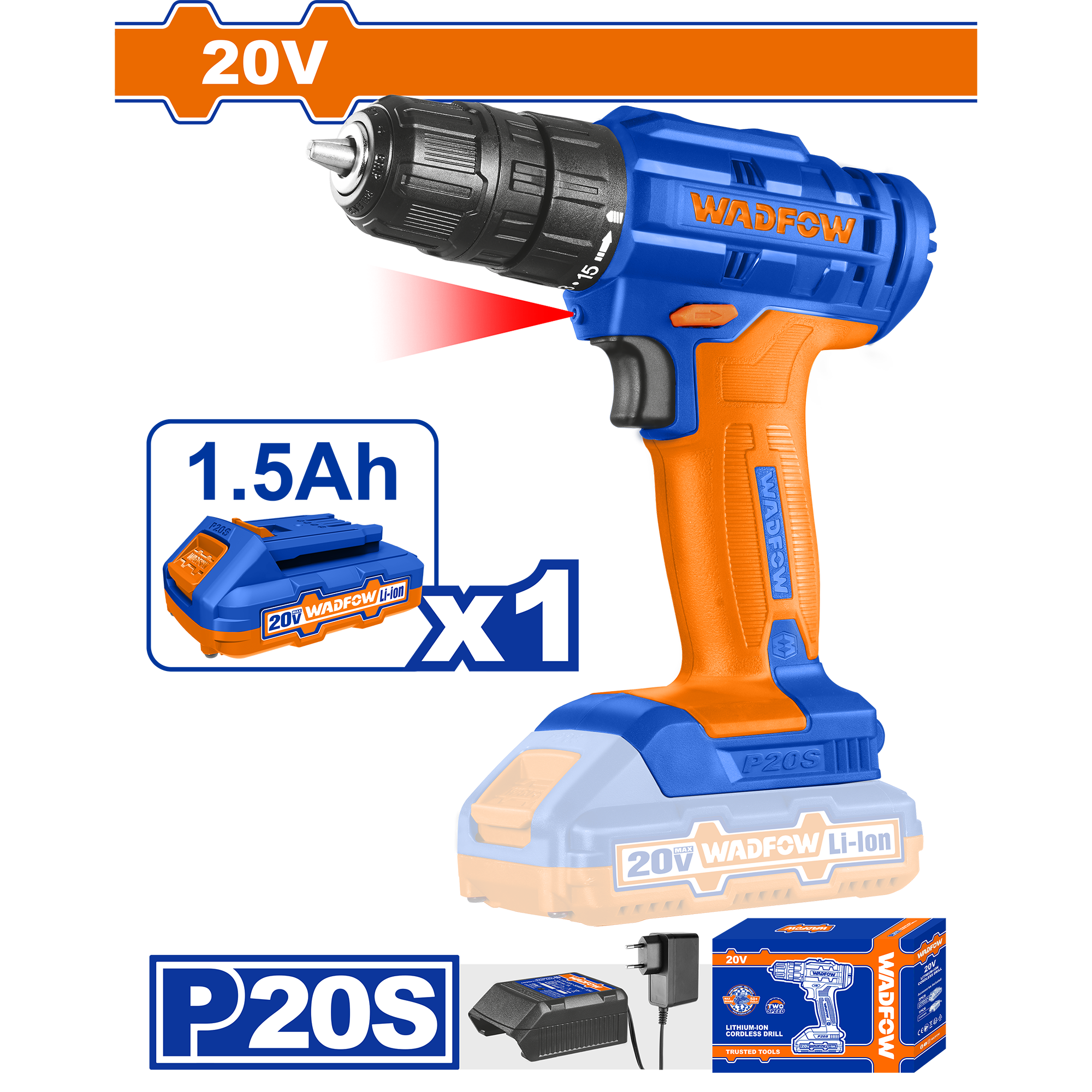 CORDLESS DRILL 20 VOLT WITH 1 BATTERY